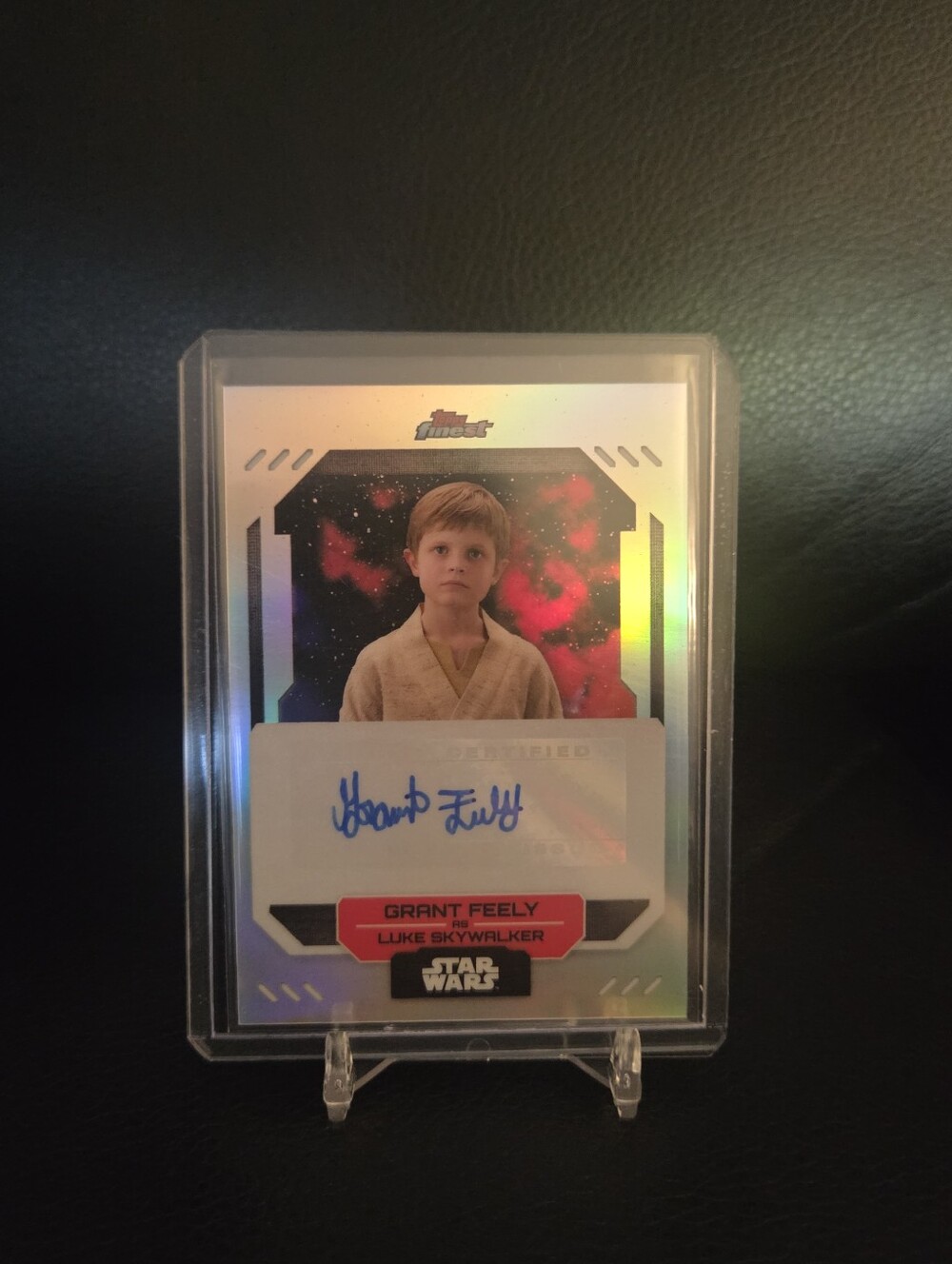 2023 Topps Finest Star Wars Autograph Trading Card Grant Feely as Luke Skywalker